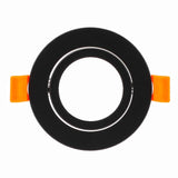 Black Round 2pcs Adjustable Surface Mounted MR16 GU10 Frame Downlight Housing Lamp Housing Fixture Downlight