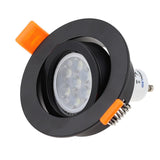 Black Round 2pcs Adjustable Surface Mounted MR16 GU10 Frame Downlight Housing Lamp Housing Fixture Downlight