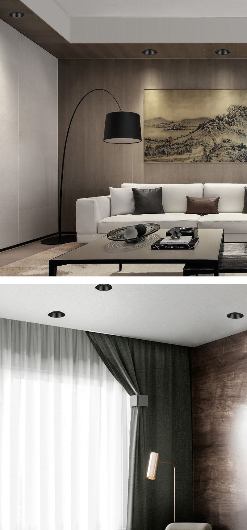 Dimmable Anti Glare Recessed COB LED Downlights 5W 7W 12W 15W LED Ceiling Spot Lights AC110V 220V  Indoor Lighting