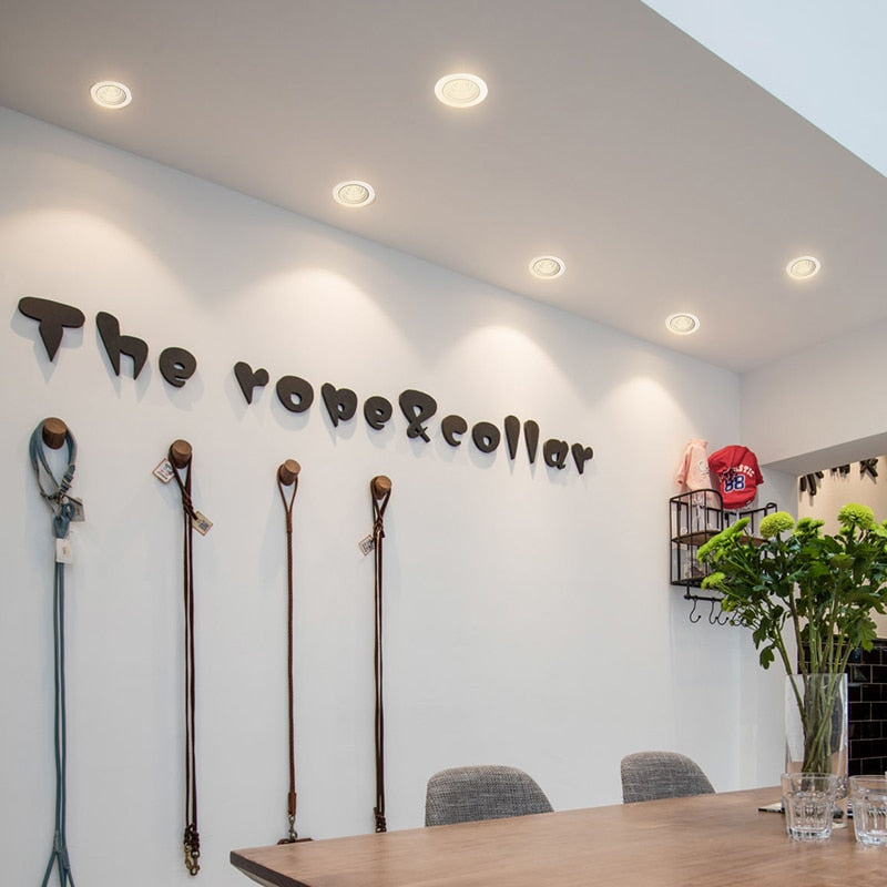 Dimmable LED COB Spotlight Ceiling lamp AC85-265V 5w 7w 9w 12w 15w Aluminum recessed downlight round led panel light Indoor lighting