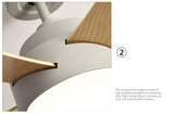 Wood Children's room ceiling fan lamp with lights remote control living room dining room kitchen Nordic wooden fans