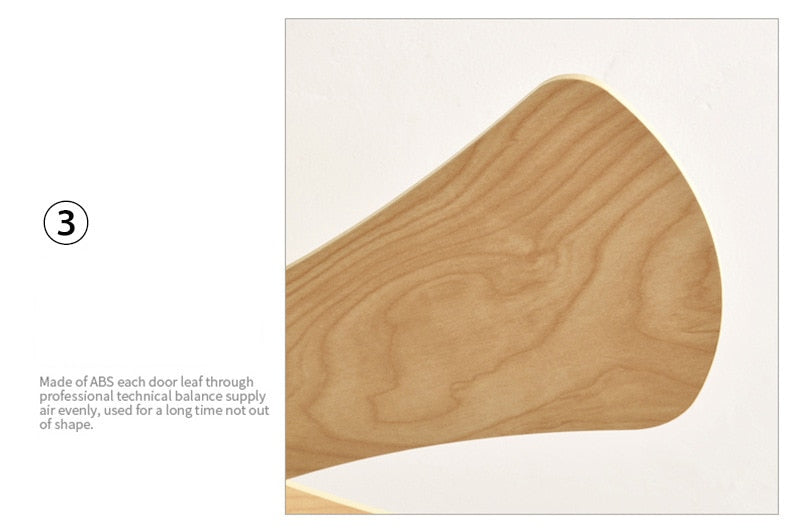 Wood Children's room ceiling fan lamp with lights remote control living room dining room kitchen Nordic wooden fans