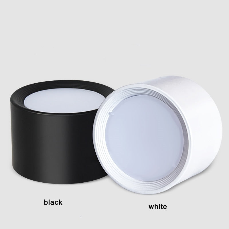 Dimmable led surface mounted downlight ceiling non-porous cylindrical spotlight anti-fog 5W-24W AC85-265V ceiling light