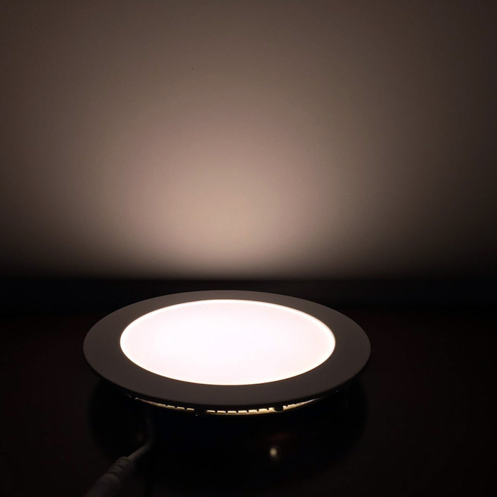 QLTEG Ultra Thin Led Panel Downlight 3W 6W 9W 12W 15W 18W Round/Square LED Ceiling Recessed Light AC85-265V LED Panel Light bulb