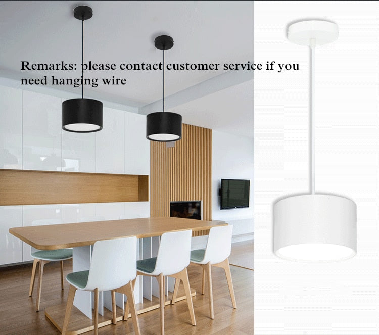 Dimmable led surface mounted downlight ceiling non-porous cylindrical spotlight anti-fog 5W-24W AC85-265V ceiling light