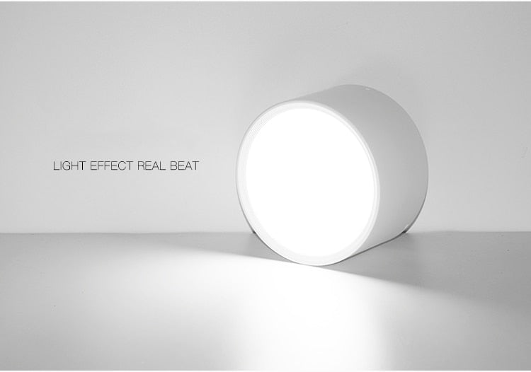 Dimmable led surface mounted downlight ceiling non-porous cylindrical spotlight anti-fog 5W-24W AC85-265V ceiling light