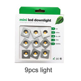 Dimmable 9pcs 1W Mini LED Downlight Indoor Outdoor IP65 Garden Bathroom Corridor Ceiling Spot Bulb Light Sauna Lighting 1W DC12V