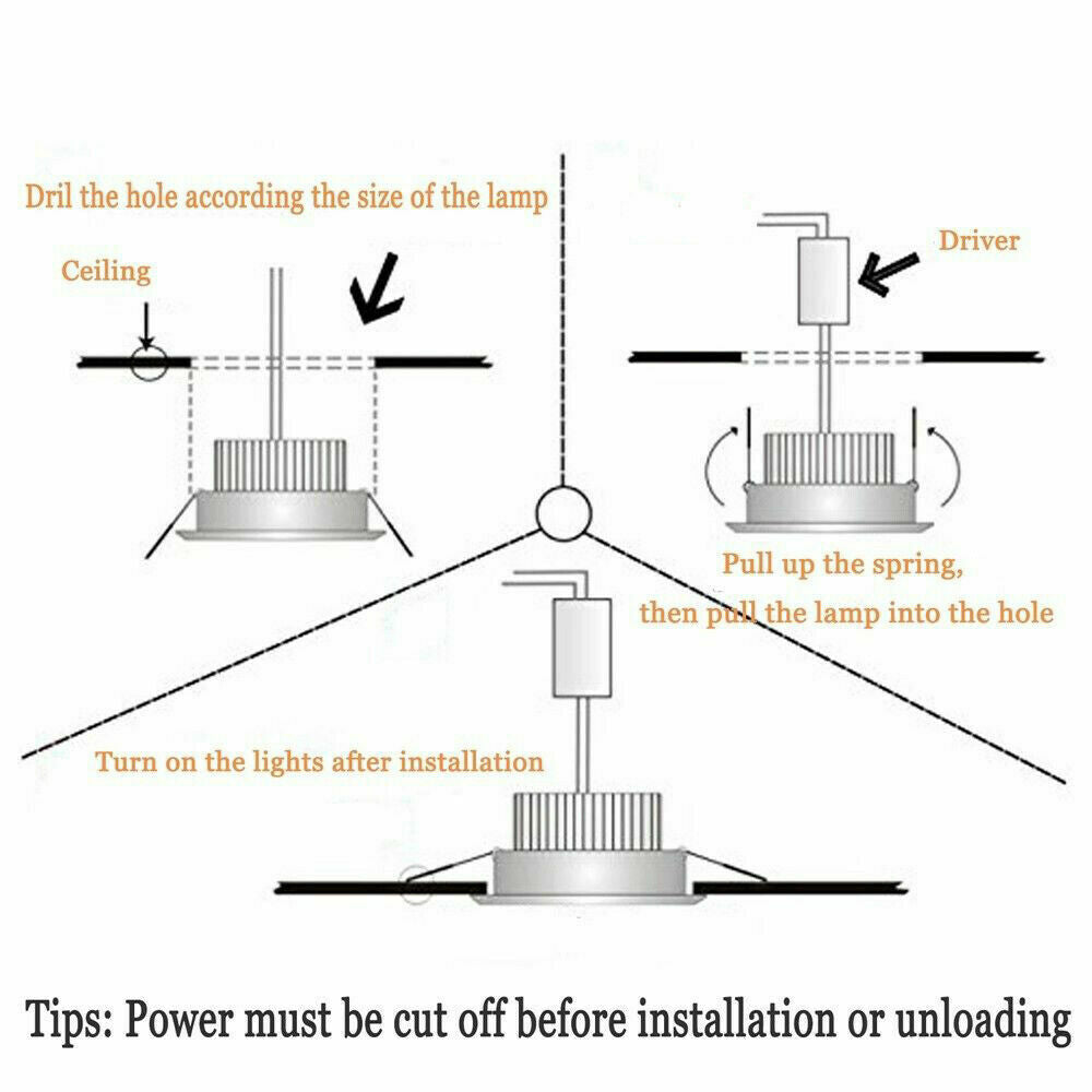 Mini LED COB Downlights 3W 40mm 100V-240V Jewelry Display Ceiling Recessed Cabinet Spot Lamp High Power + Driver 85-265v
