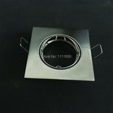 Modern LED GU10 Downlights Recessed Ceiling Lights MR16 Square Brushed Chrome Minimalist Spotlight 240V Cut Hole 70mm