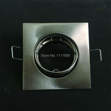 Modern LED GU10 Downlights Recessed Ceiling Lights MR16 Square Brushed Chrome Minimalist Spotlight 240V Cut Hole 70mm