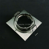 Modern LED GU10 Downlights Recessed Ceiling Lights MR16 Square Brushed Chrome Minimalist Spotlight 240V Cut Hole 70mm