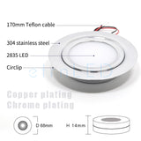 etrnLED Waterproof Spotlight Ultra Thin Recessed Led Downlight 12V 3W IP65 Cabinet Closet Bathroom Veranda Sauna Light Ceiling