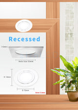 etrnLED Waterproof Spotlight Ultra Thin Recessed Led Downlight 12V 3W IP65 Cabinet Closet Bathroom Veranda Sauna Light Ceiling