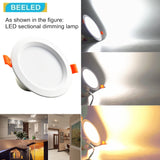 LED Downlights smart lamp led bulb 5W 7W 9W changable 3colors SMD 5733 dimming LED ceiling lamp aluminum downlights smart lamps