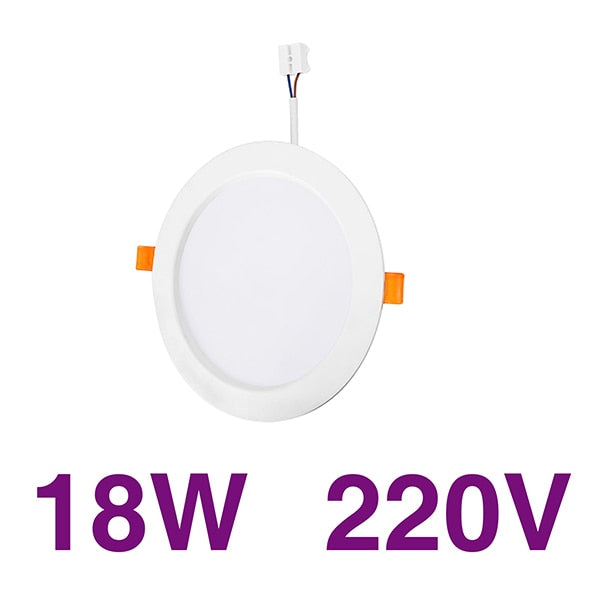 Ultra Thin Led Downlight Lamp Ceiling Spot Light 6Pcs 3W 5W 7W 9W 12W 15W 18W SMD 220V Recessed Downlight Slim Round Panel Light