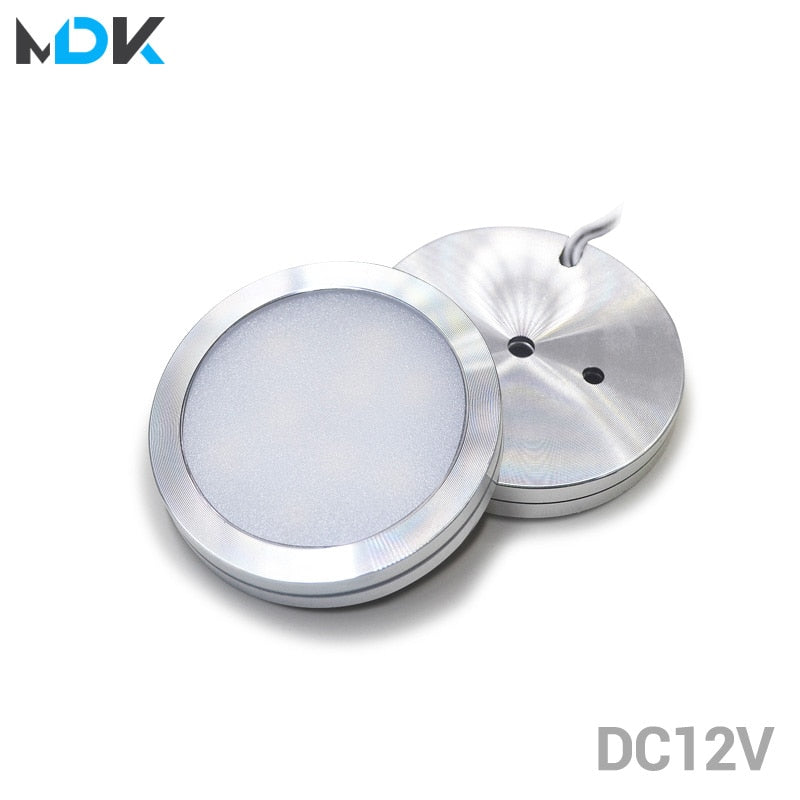 LED DownLight DC12v 3W Under Cabinet Wardrobe Showcase Lamp with Wire 3M back glue or screw installation Kitchen Dome Light