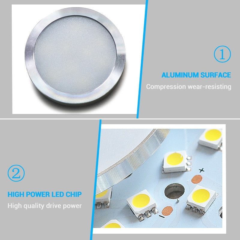 LED DownLight DC12v 3W Under Cabinet Wardrobe Showcase Lamp with Wire 3M back glue or screw installation Kitchen Dome Light