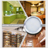 LED DownLight DC12v 3W Under Cabinet Wardrobe Showcase Lamp with Wire 3M back glue or screw installation Kitchen Dome Light