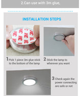 LED DownLight DC12v 3W Under Cabinet Wardrobe Showcase Lamp with Wire 3M back glue or screw installation Kitchen Dome Light