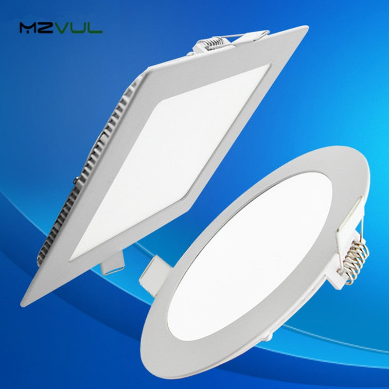 Ultra thin Design 3W 4W 6W 9W 12W 15W 18W LED Ceiling Recessed Grid Downlight / Slim Round And Square Flat Panel Light