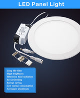 Ultra thin Design 3W 4W 6W 9W 12W 15W 18W LED Ceiling Recessed Grid Downlight / Slim Round And Square Flat Panel Light