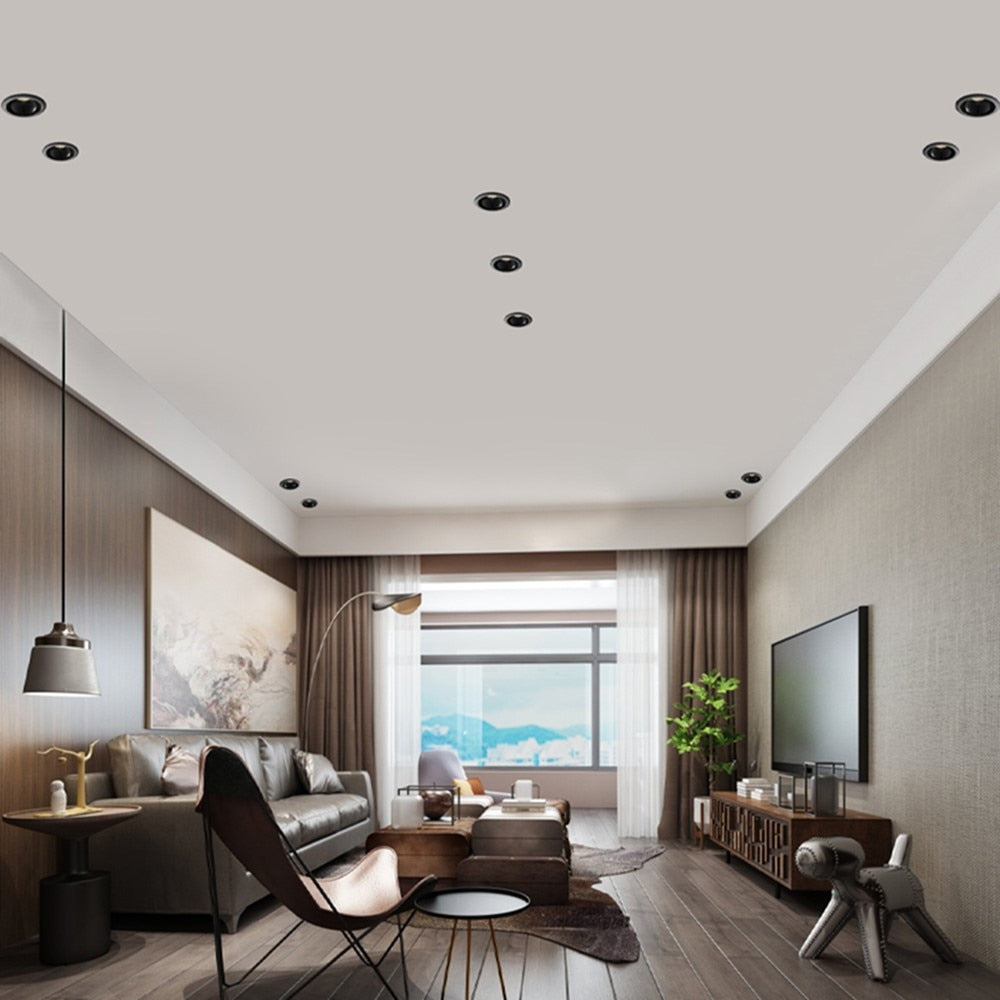 DBF 2021 Anti-Glare LED Ceiling Spot Light Honeycomb Nest Len Embedded Downlights 7W 12W 18W 20W for Hotel Pic Background Aisle