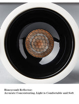 DBF 2021 Anti-Glare LED Ceiling Spot Light Honeycomb Nest Len Embedded Downlights 7W 12W 18W 20W for Hotel Pic Background Aisle