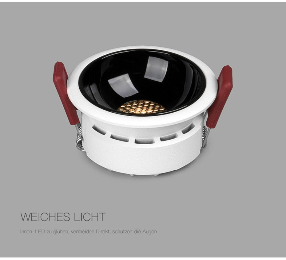 DBF 2021 Anti-Glare LED Ceiling Spot Light Honeycomb Nest Len Embedded Downlights 7W 12W 18W 20W for Hotel Pic Background Aisle