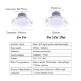 LED Downlight 230V 5W 7W 9W 12W 15W 4000K Recessed LED Spot Lighting Bedroom Kitchen bathroom Indoor led down light lamp