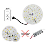 LED Chip for Downlight 10 PCS 3W 5W 7W 9W 12W 15W 18W SMD 2835 Round Light Beads AC 220V-240V Downlight Chip Lighting Spotlight