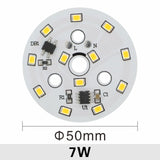 LED Chip for Downlight 10 PCS 3W 5W 7W 9W 12W 15W 18W SMD 2835 Round Light Beads AC 220V-240V Downlight Chip Lighting Spotlight