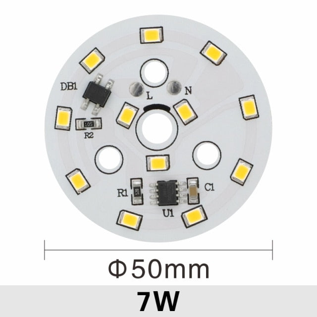 LED Chip for Downlight 10 PCS 3W 5W 7W 9W 12W 15W 18W SMD 2835 Round Light Beads AC 220V-240V Downlight Chip Lighting Spotlight