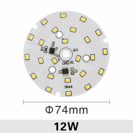 LED Chip for Downlight 10 PCS 3W 5W 7W 9W 12W 15W 18W SMD 2835 Round Light Beads AC 220V-240V Downlight Chip Lighting Spotlight
