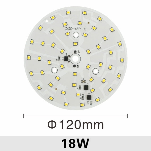 LED Chip for Downlight 10 PCS 3W 5W 7W 9W 12W 15W 18W SMD 2835 Round Light Beads AC 220V-240V Downlight Chip Lighting Spotlight