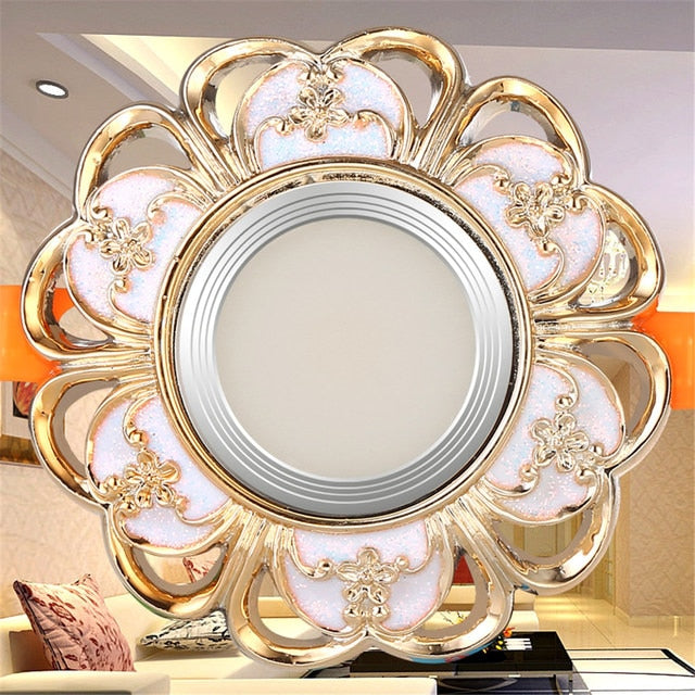 European Style Resin Garland Led Ceiling Lamp Led Recessed Spot Down Lights Indoor Living Room Lighting Fixture Home Decoration