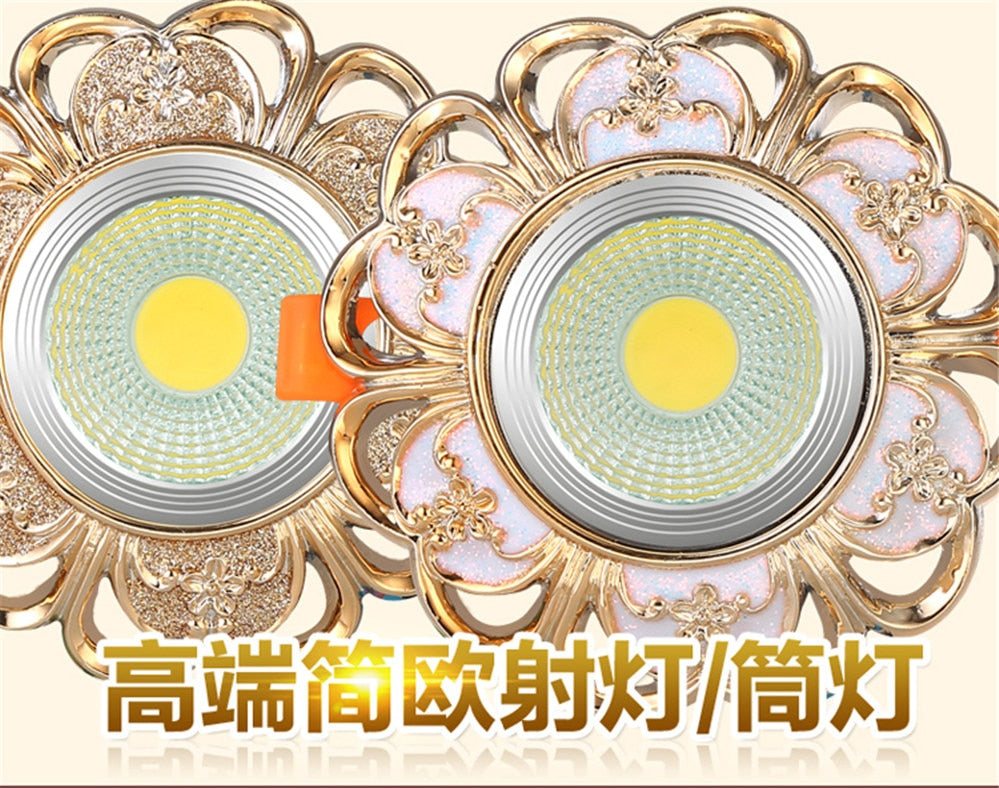 European Style Resin Garland Led Ceiling Lamp Led Recessed Spot Down Lights Indoor Living Room Lighting Fixture Home Decoration