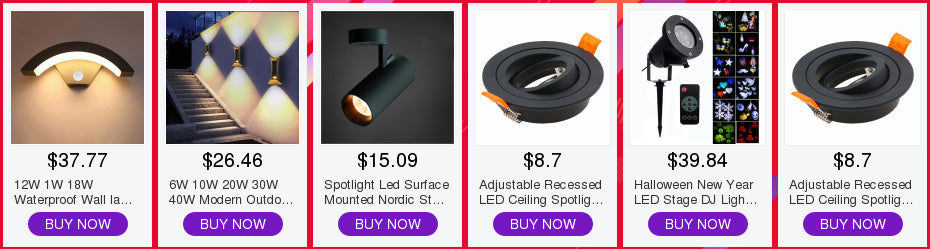 Adjustable Angle Dimmable LED COB Downlight 6W 9W 12W 18W Recessed Ceiling Lamp AC110V 220V Downlight Spot Light Home Decor