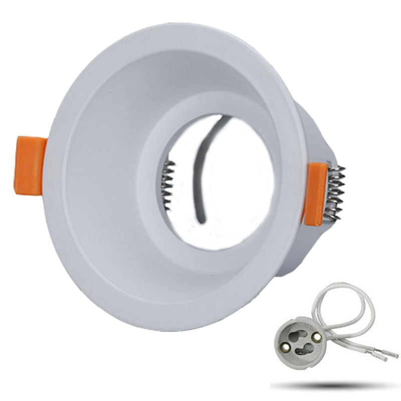 Round GU10 Recessed Downlight Replacement Kit Black MR16 Fitting Mounting Ceiling Spot Lights Frame GU5.3 Lamp Socket Holder