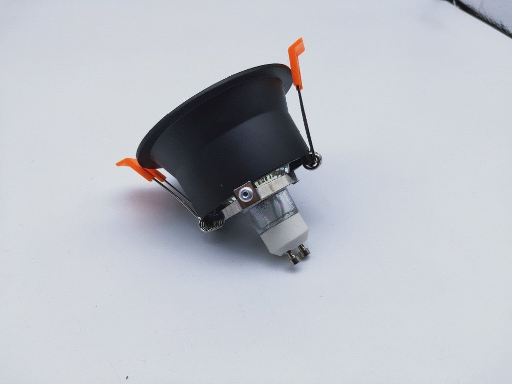 Round GU10 Recessed Downlight Replacement Kit Black MR16 Fitting Mounting Ceiling Spot Lights Frame GU5.3 Lamp Socket Holder