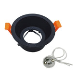 Round GU10 Recessed Downlight Replacement Kit Black MR16 Fitting Mounting Ceiling Spot Lights Frame GU5.3 Lamp Socket Holder