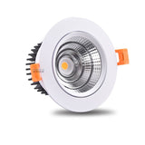 Dimmable LED COB Spotlight Ceiling lamp AC85-265V 5W 7W 9W 12W 15W 18W Aluminum recessed downlights round Led Spot Light