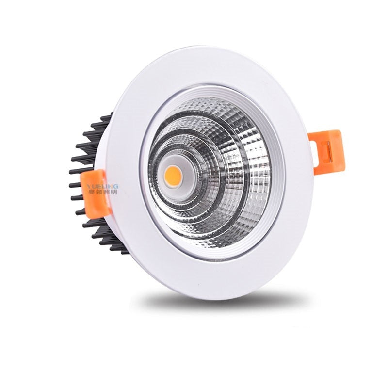 Dimmable LED COB Spotlight Ceiling lamp AC85-265V 5W 7W 9W 12W 15W 18W Aluminum recessed downlights round Led Spot Light
