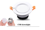 Dimmable LED COB Spotlight Ceiling lamp AC85-265V 5W 7W 9W 12W 15W 18W Aluminum recessed downlights round Led Spot Light
