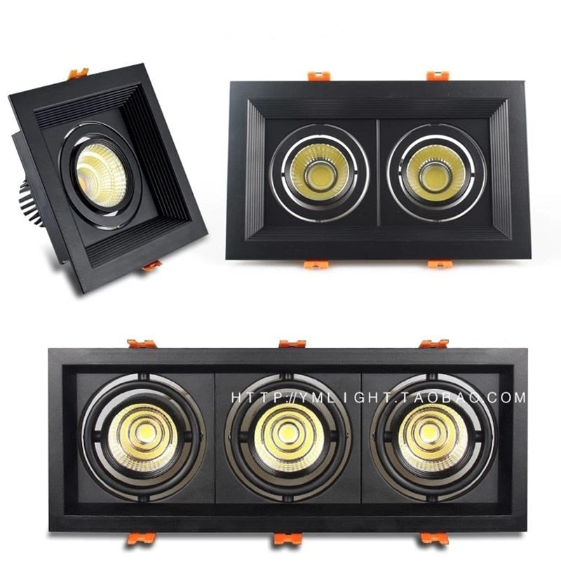 Super Bright Recessed square LED Dimmable Downlight COB 10W 20W 30w LED Spot light LED decoration Ceiling Lamp