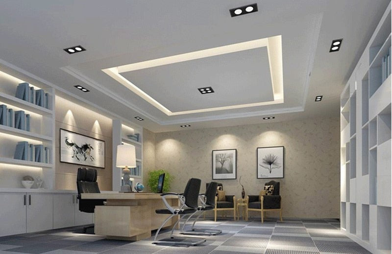 Super Bright Recessed square LED Dimmable Downlight COB 10W 20W 30w LED Spot light LED decoration Ceiling Lamp