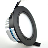 Dimmable COB LED spotlight ceiling lamp, AC85-265V aluminum recessed downlight indoor lighting, round led panel light, 3W 5w7w9w