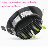 Dimmable COB LED spotlight ceiling lamp, AC85-265V aluminum recessed downlight indoor lighting, round led panel light, 3W 5w7w9w