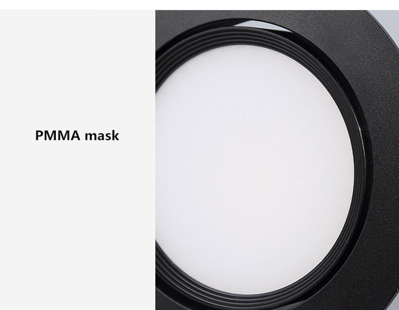 Dimmable COB LED spotlight ceiling lamp, AC85-265V aluminum recessed downlight indoor lighting, round led panel light, 3W 5w7w9w