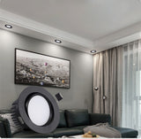 Dimmable COB LED spotlight ceiling lamp, AC85-265V aluminum recessed downlight indoor lighting, round led panel light, 3W 5w7w9w