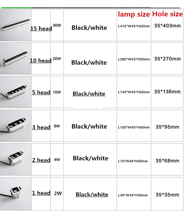 Dimmable LED Downlight Spot Light line light bar creative linear long strip CRI&gt;85 living room corridor light Recessed Light